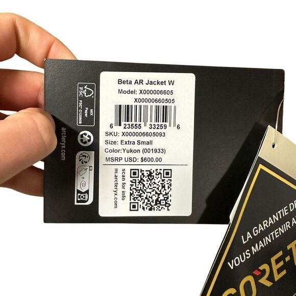 New Arc'teryx Beta AR All Round Jacket XS Yukon - Picture 6 of 9